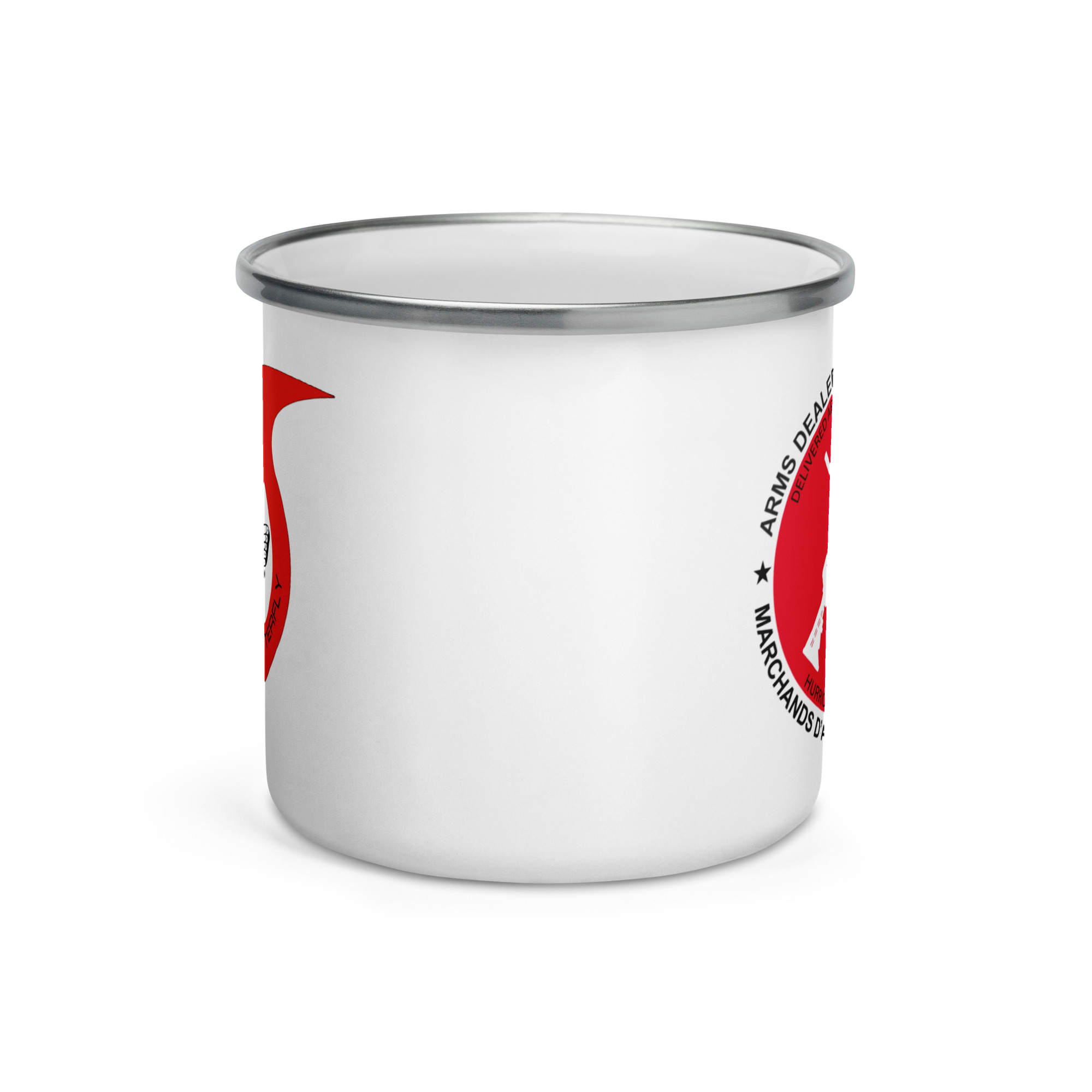 Arms Dealer Without Borders-- Enamel Mug - Image 3