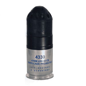 CTS--4330    40MM CS Liquid Barricade, Spin Stabilized, 4.1" Long